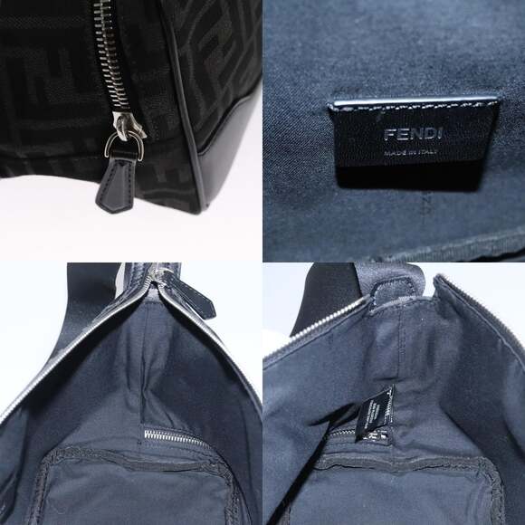FENDI Zucca Canvas Shoulder Bag Black - Picture 12 of 12
